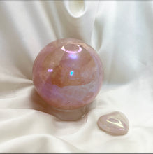 Aqua Aura Rose Quartz Sphere